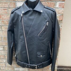 Zara Women's Faux Fur Biker Jacket Sz M